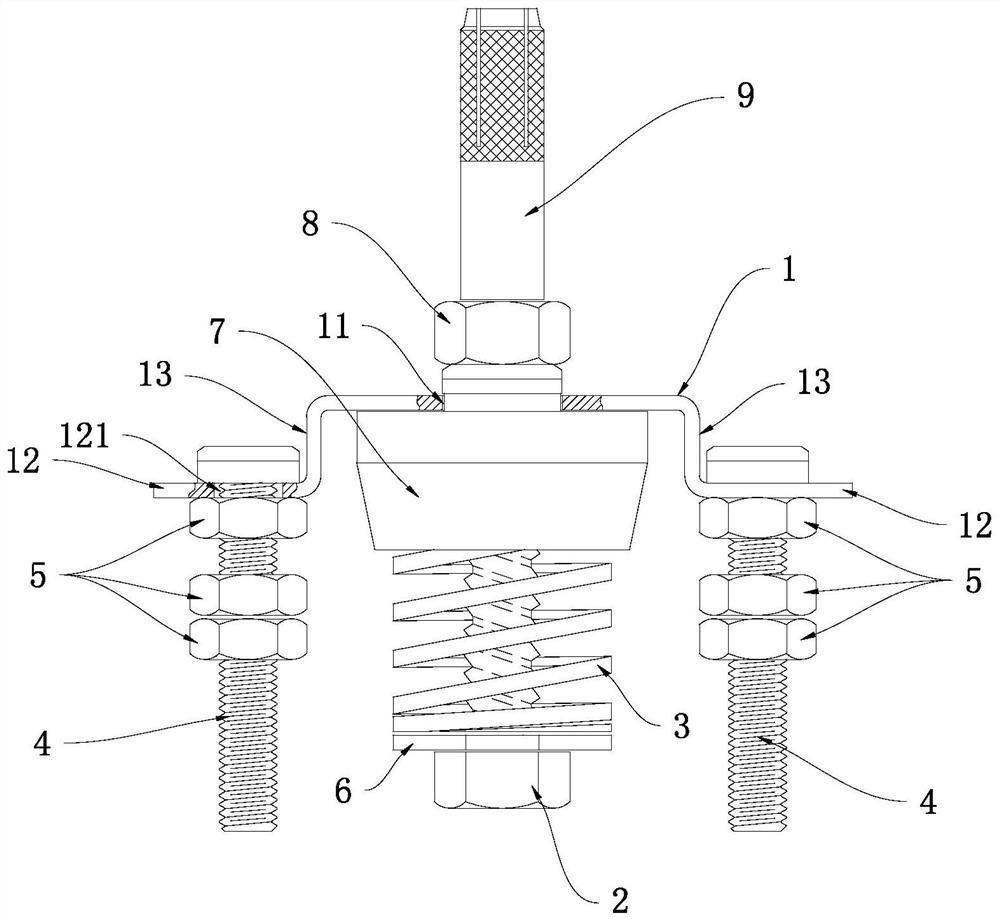 Ceiling shock absorber