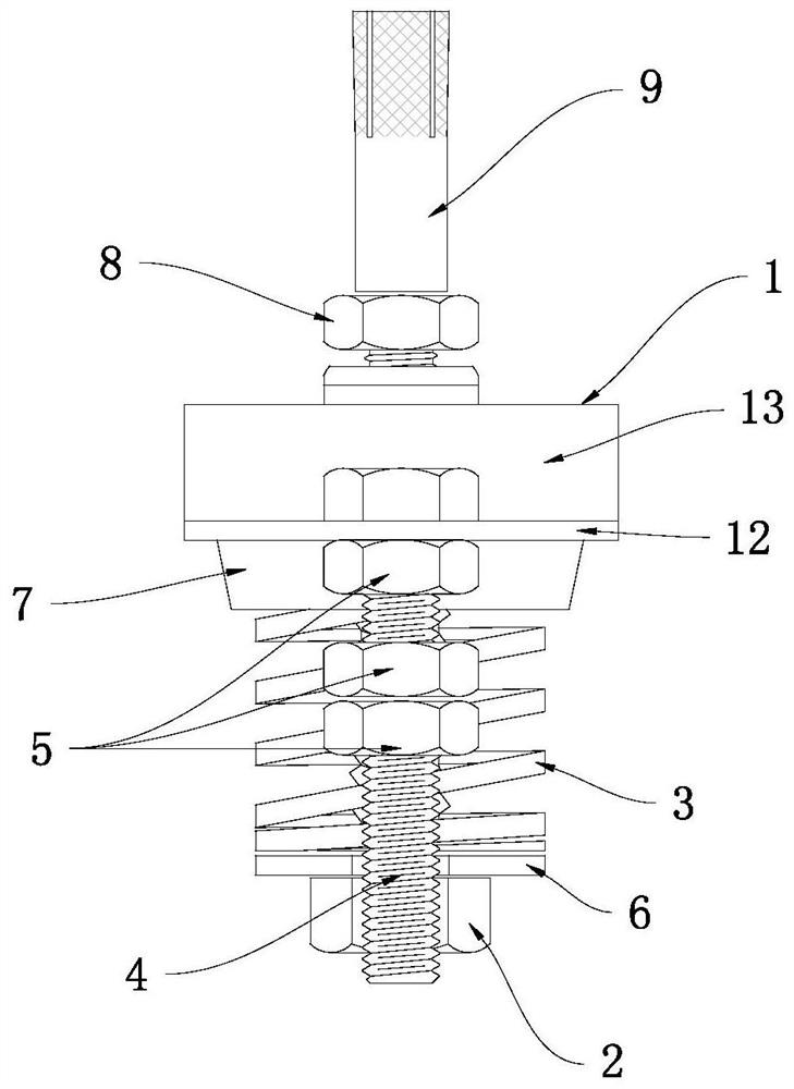 Ceiling shock absorber