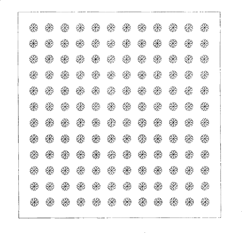 Meta-material absorber based on dendritic structure