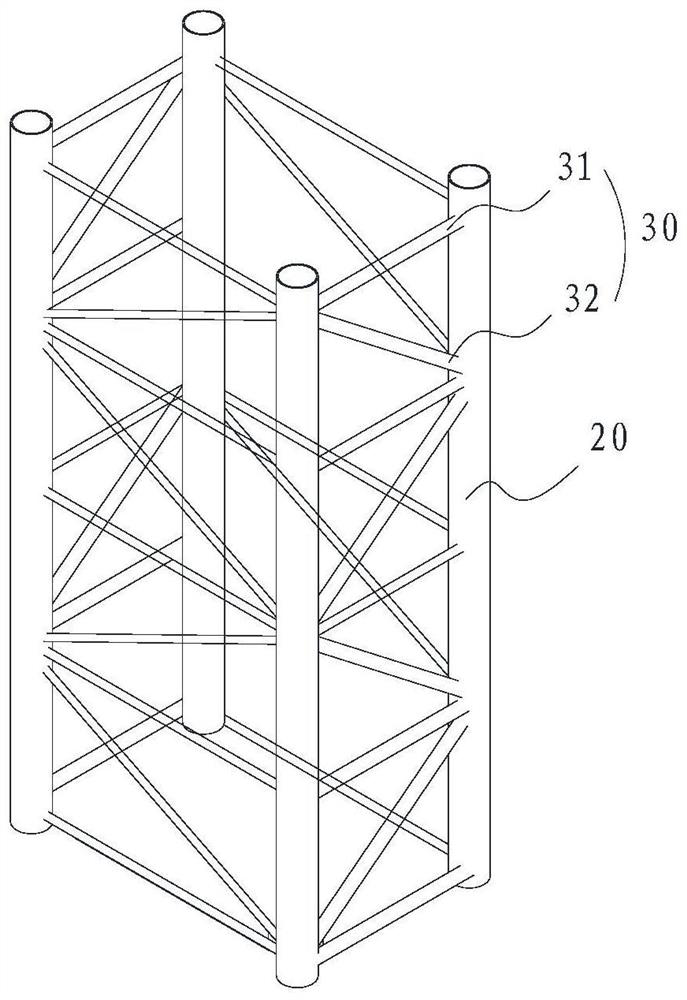 Novel concrete filled steel tube stiffening mixed structure and construction method thereof