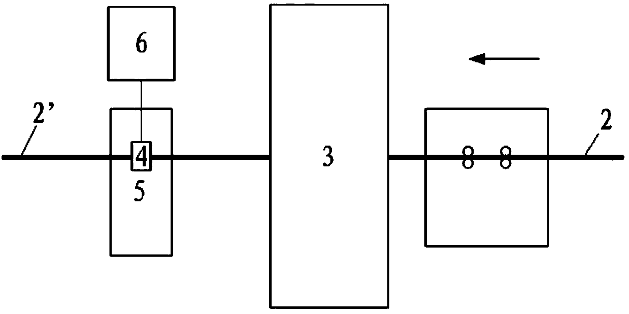 Sacrificial anode core breaking detection system and method based on passing eddy current