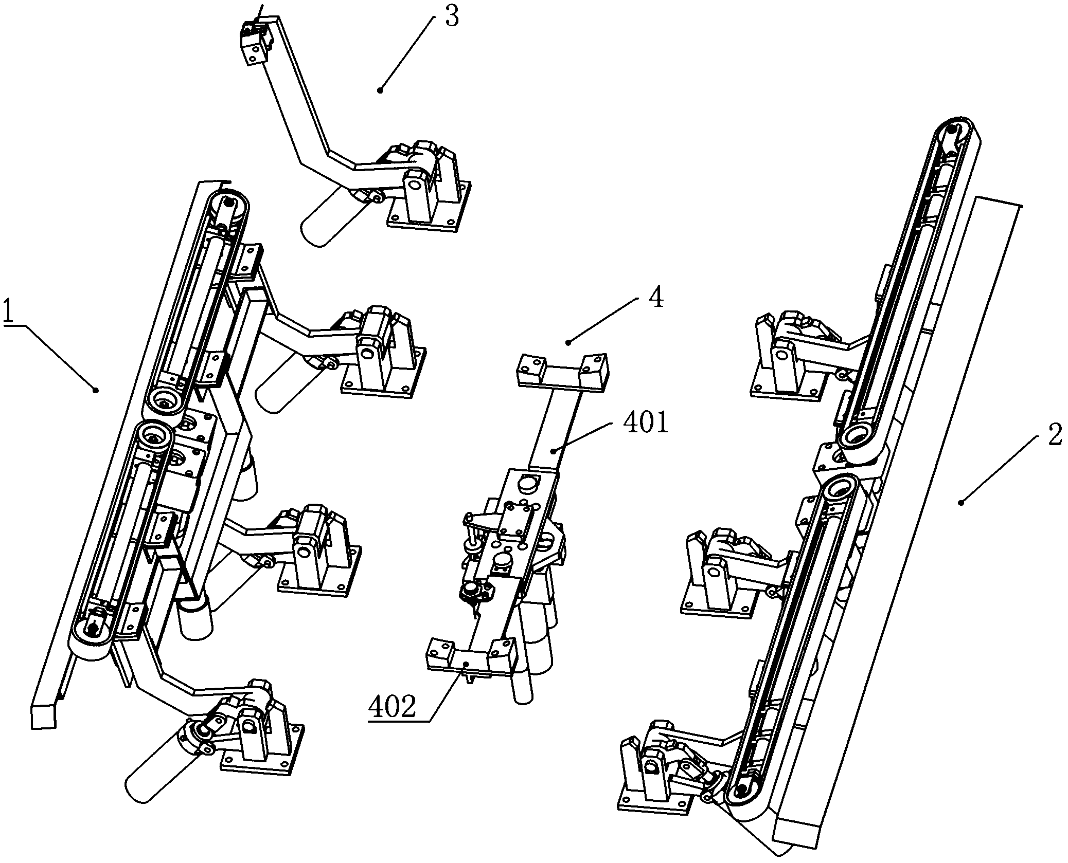 Automatic wire press mold workpiece transfer and positioning device