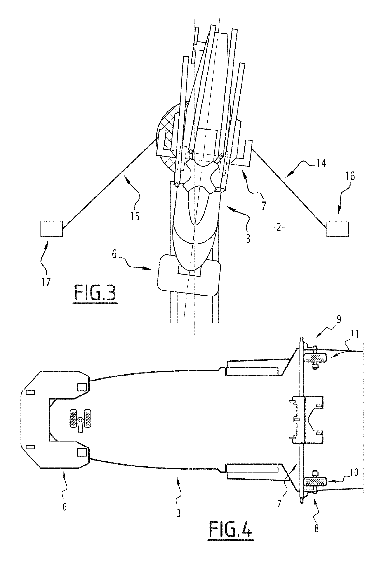 Naval platform provided with a deck landing/take-off zone and means for handling an aircraft