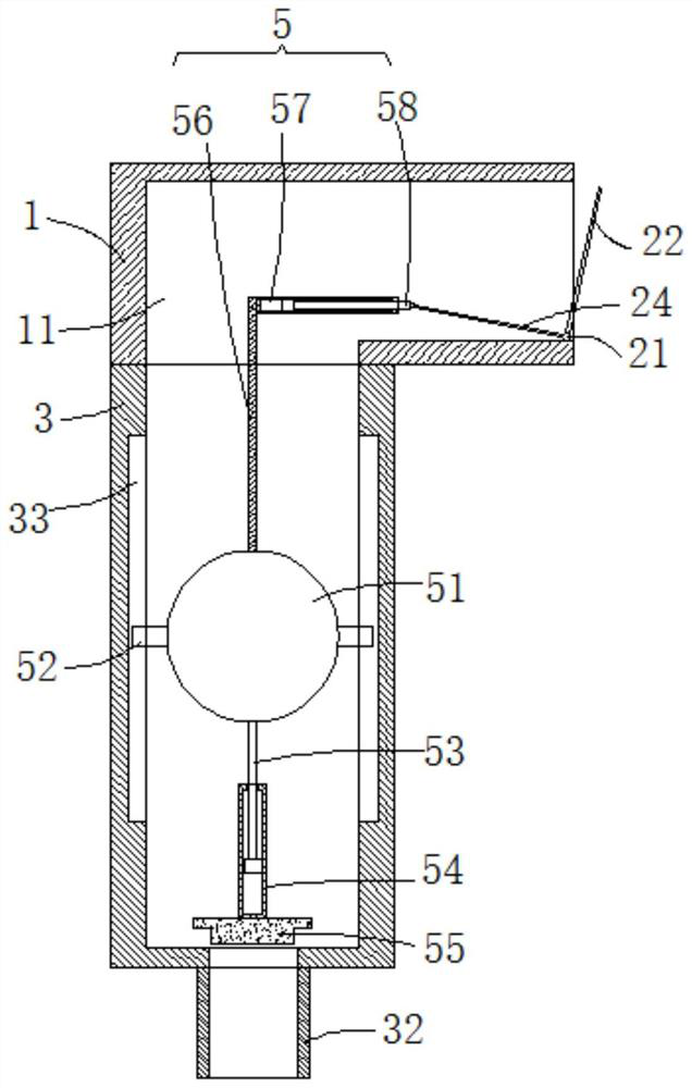 Municipal rainwater drainage device capable of avoiding blockage and rainwater drainage method