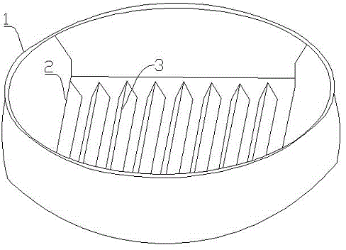 Collecting material-distributing device