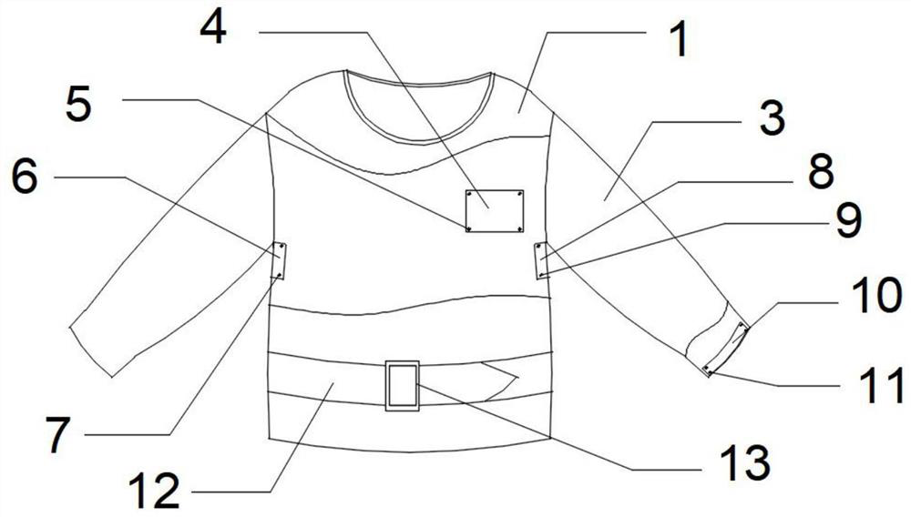 Infant health condition monitoring underwear based on somatosensory technology