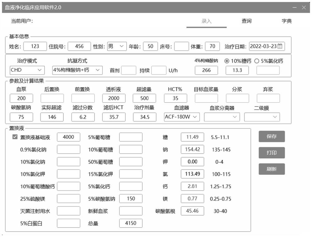 Data management system of blood purification equipment and operation method of data management system