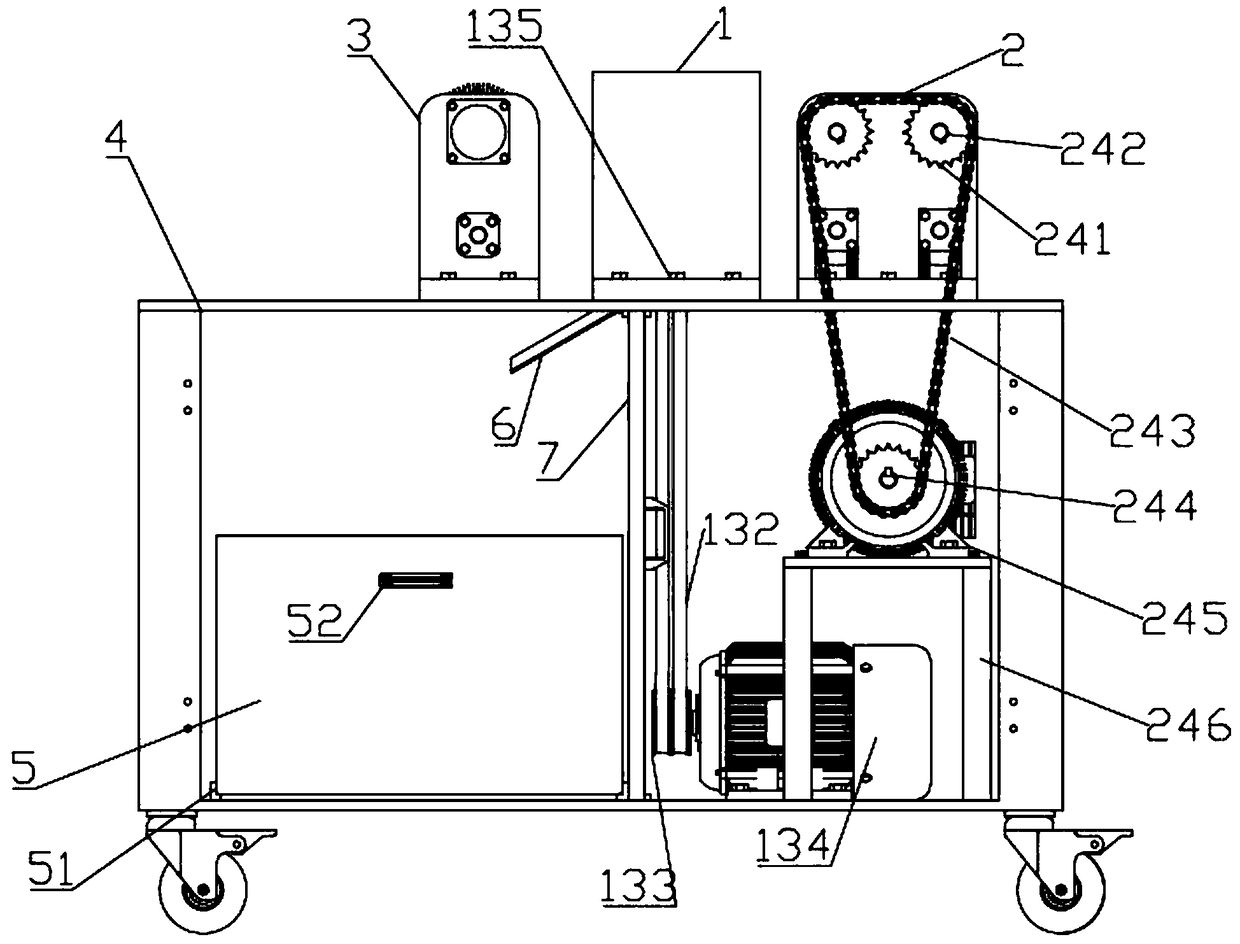 Columnar material surface removing device and sugar cane peeling machine