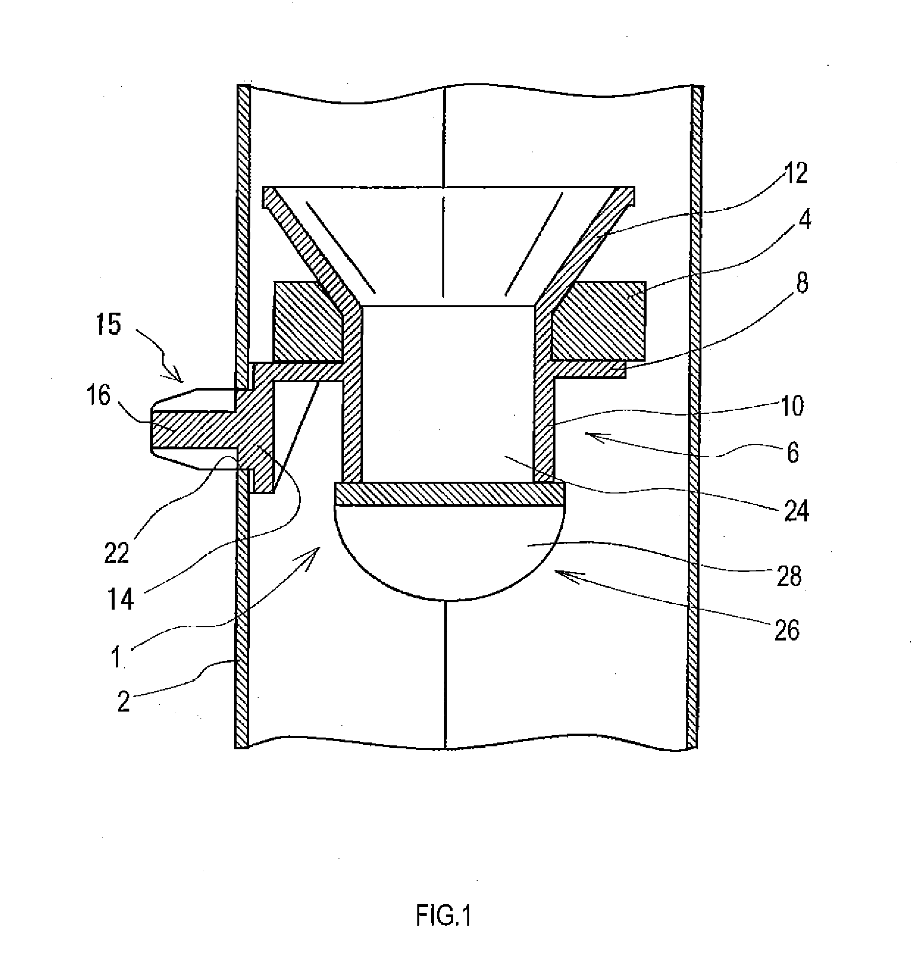 Foamable filling device