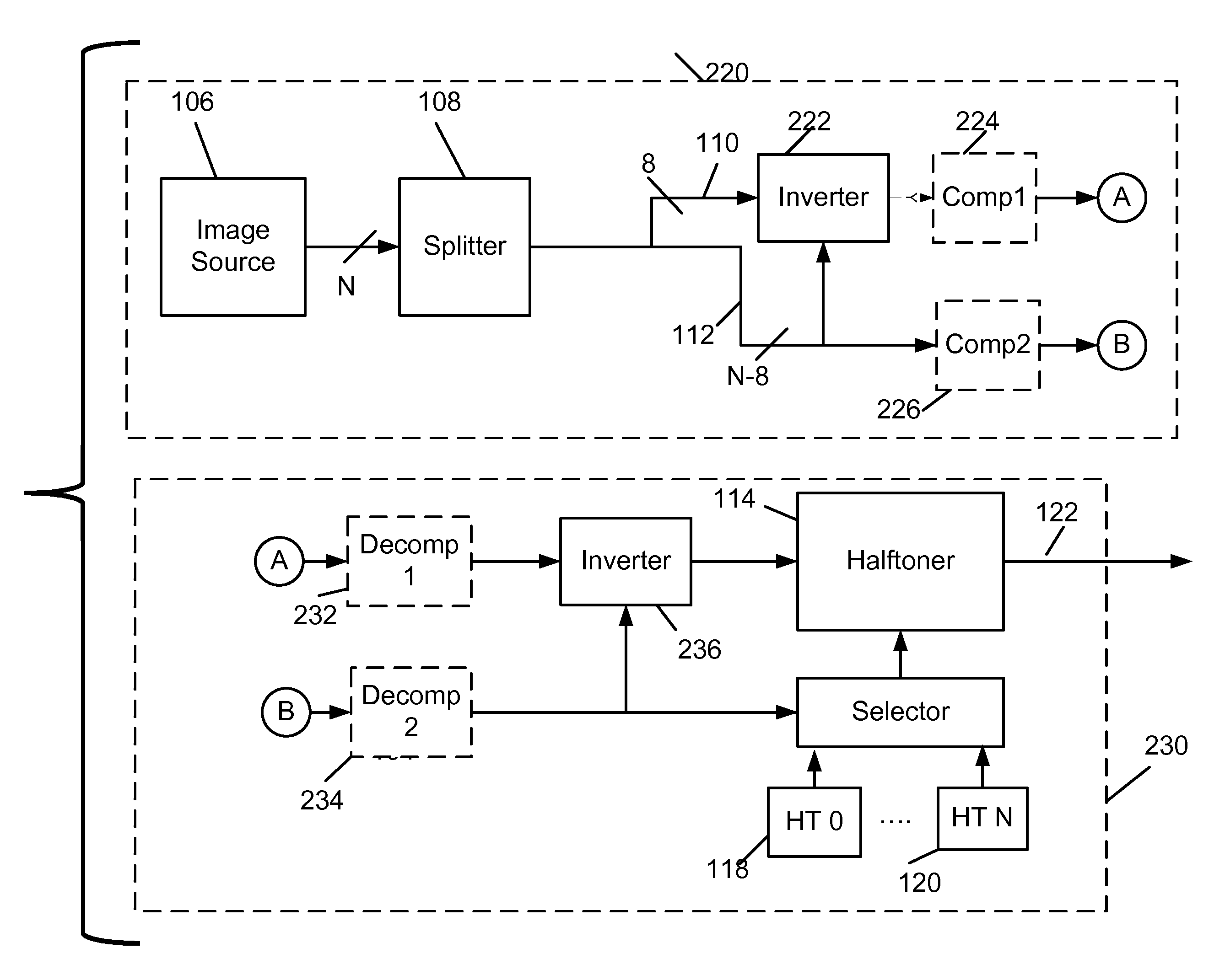 Method for achieving higher bit depth in tagged image paths