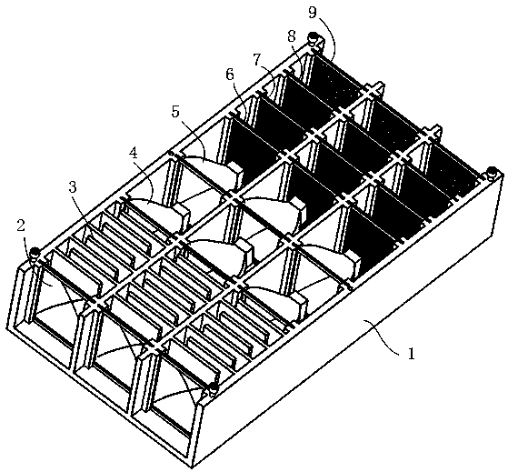 Device capable of removing micro-plastic particles in water in ditch water inlet type seawater culture pond