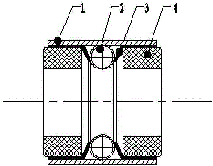 Implanted cardiac pacemaker positive and negative electrode connection integrated structure