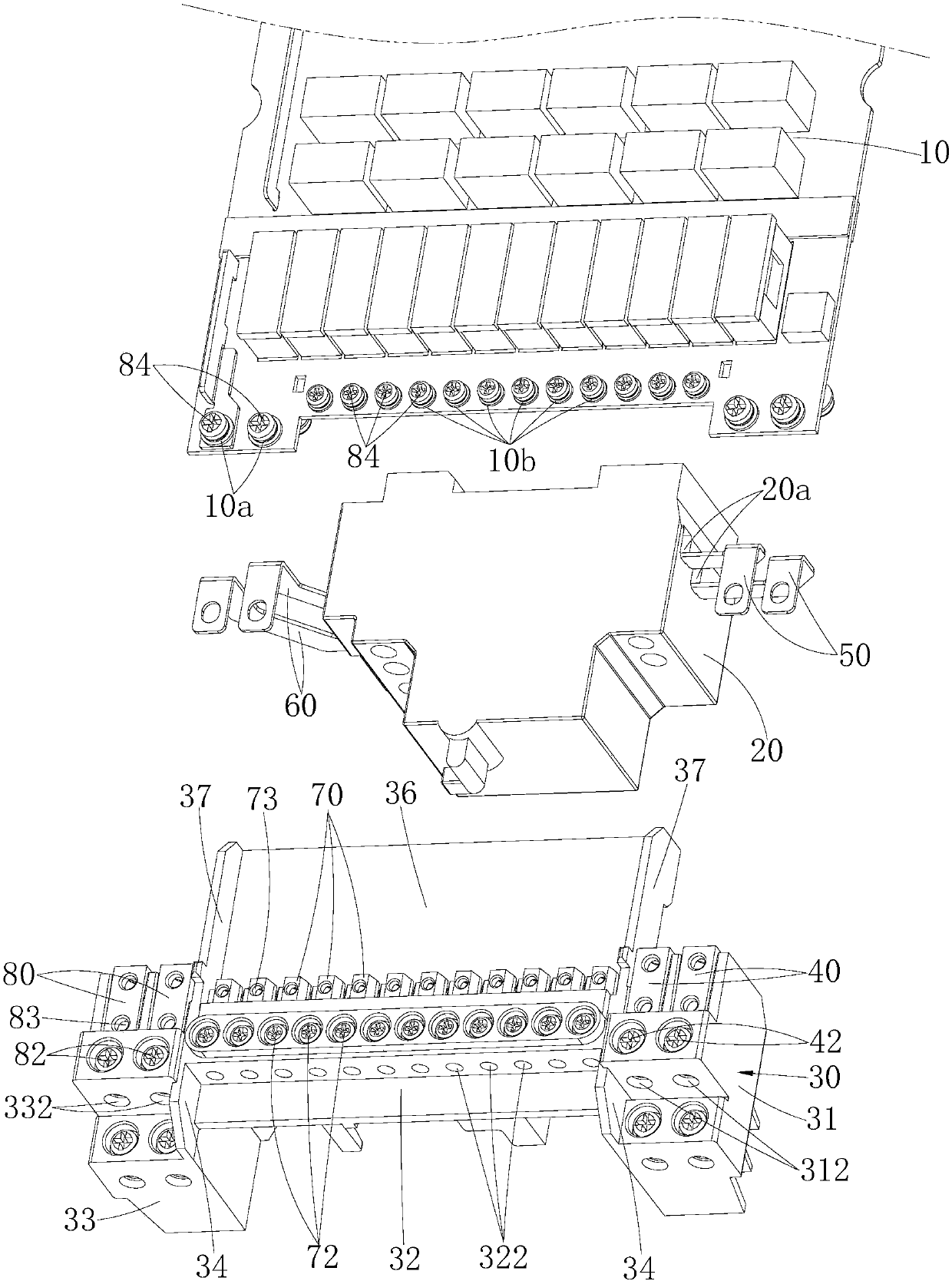 Assembly structure of circuit board and air switch, and charging pile