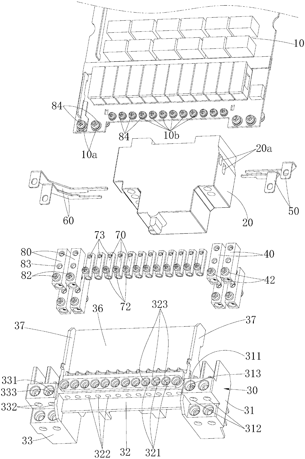 Assembly structure of circuit board and air switch, and charging pile