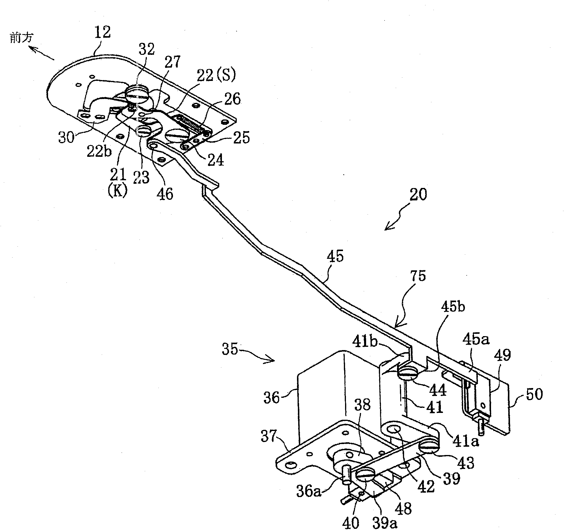 Threading holder of sewing machine