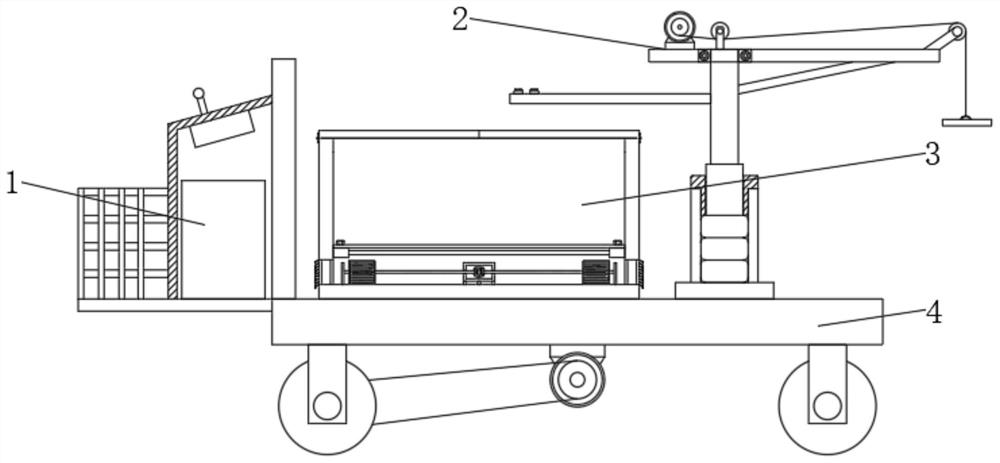 Engineering machinery transfer device with mechanical lifting function