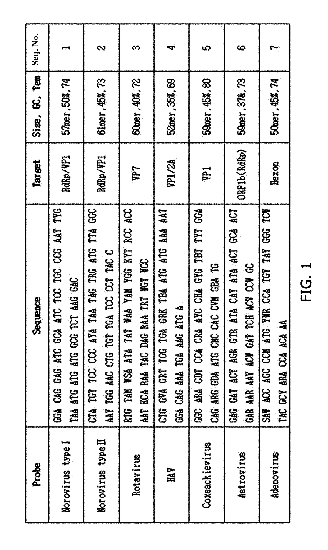 Probe for detecting virus