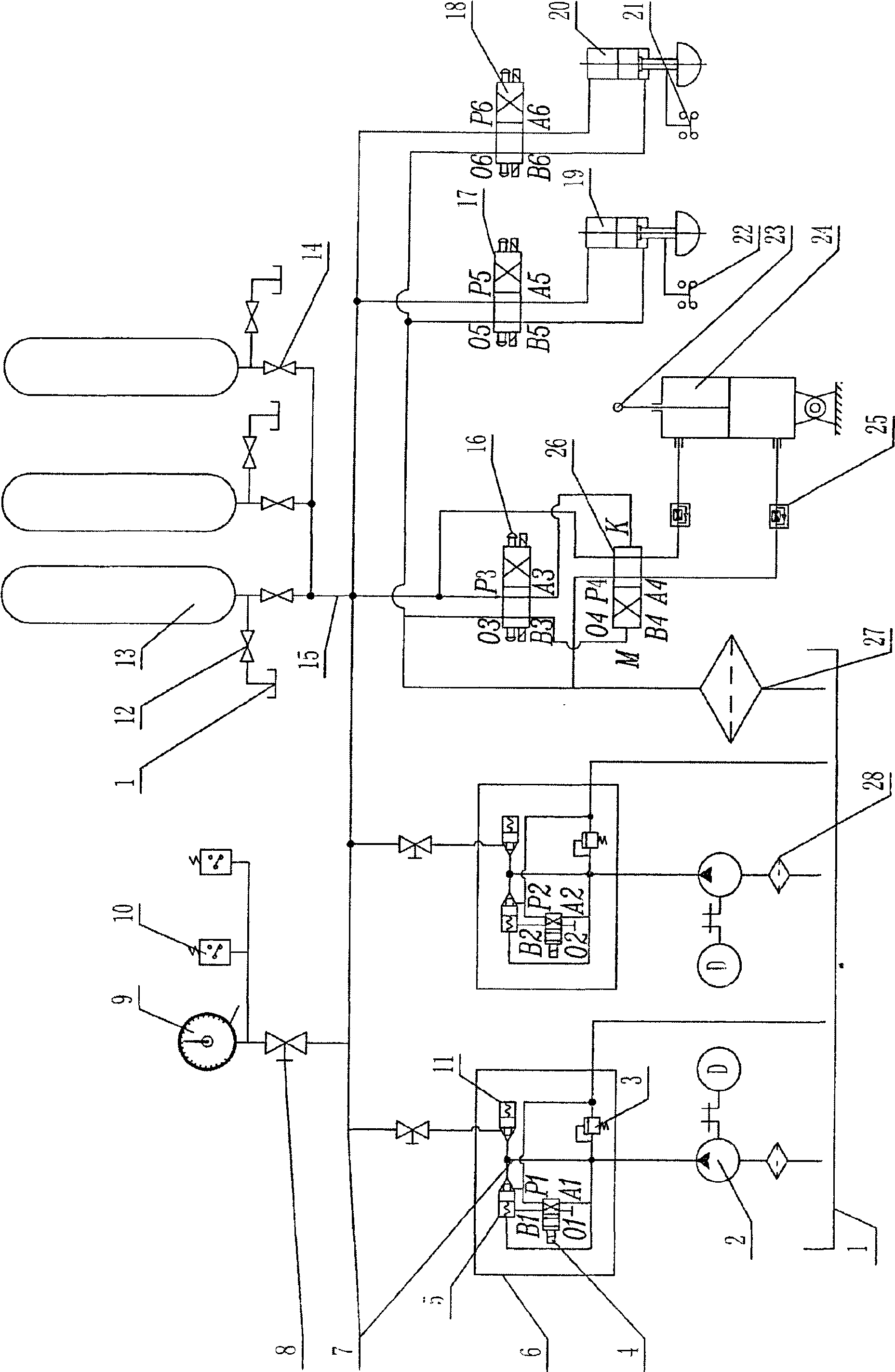 High-voltage energy-storage hydraulic work device