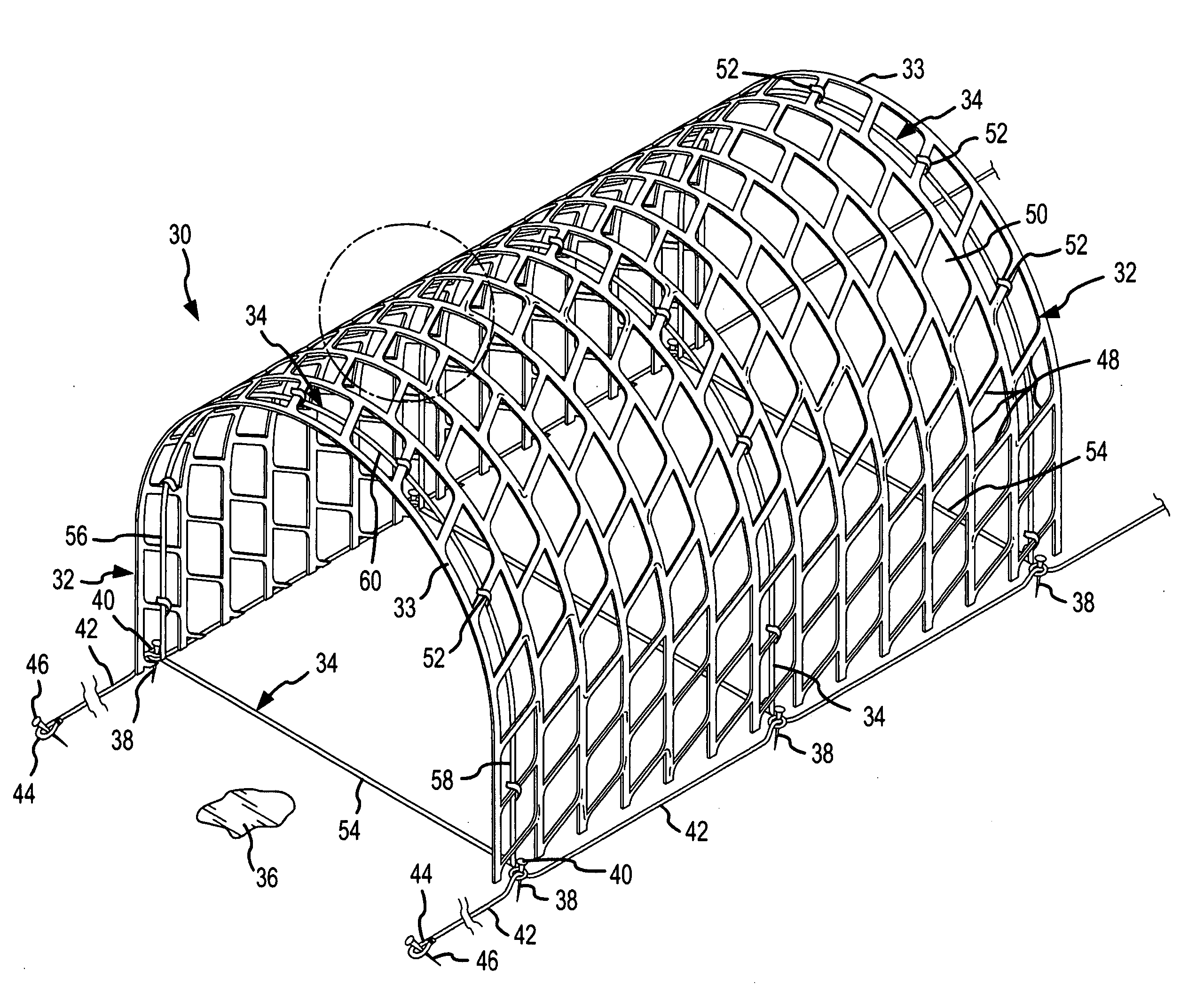 Porous tubular device and method for controlling windblown particle stabilization deposition and retention