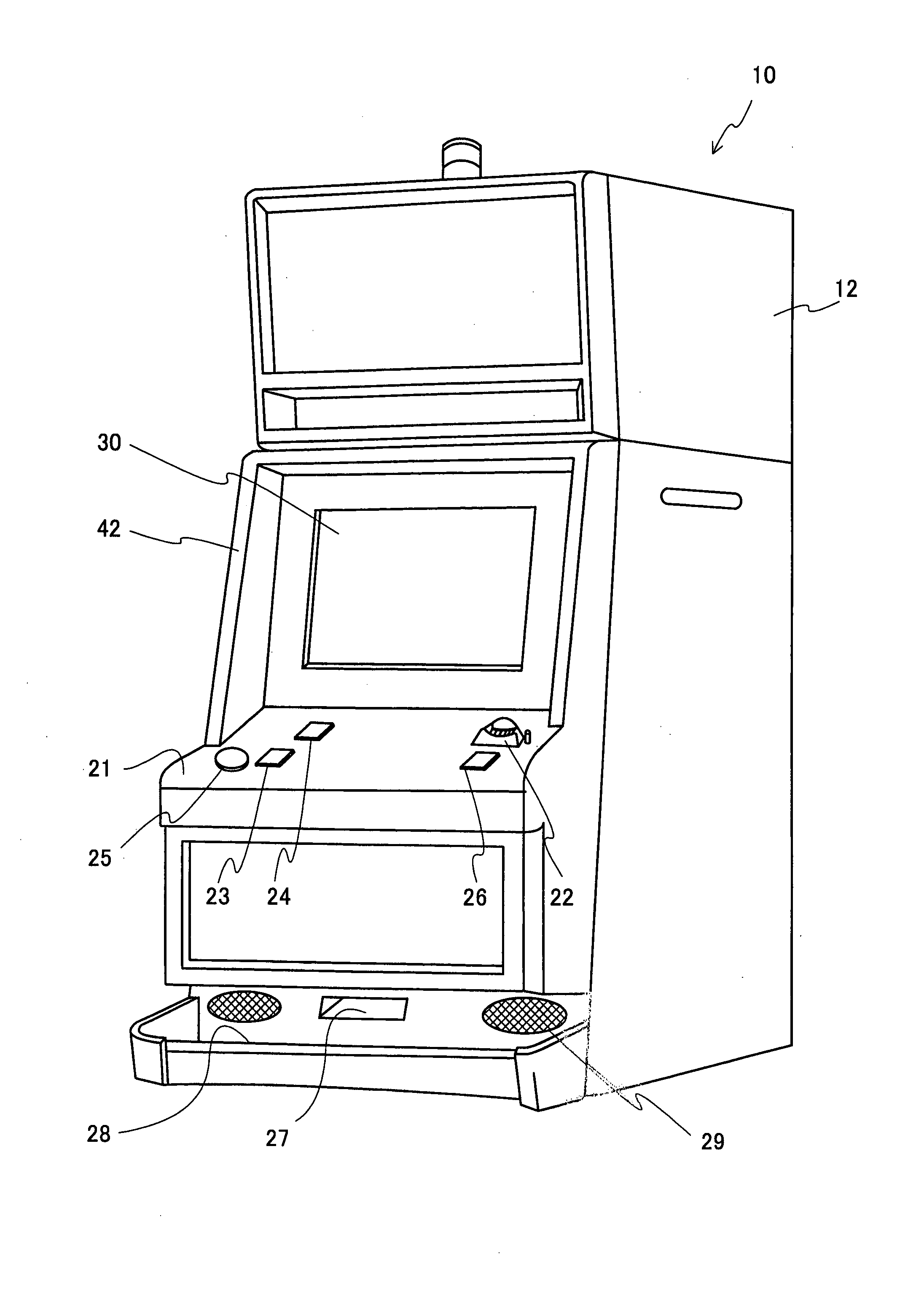 Slot machine with circular sections and method