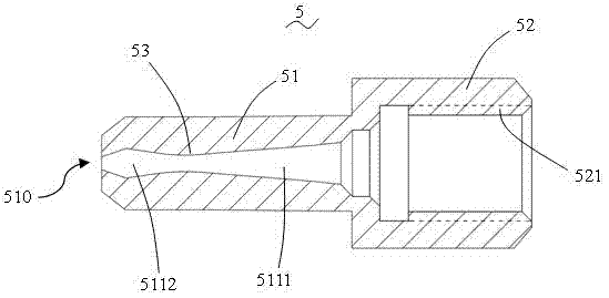 Torch component of plastic rolling machine