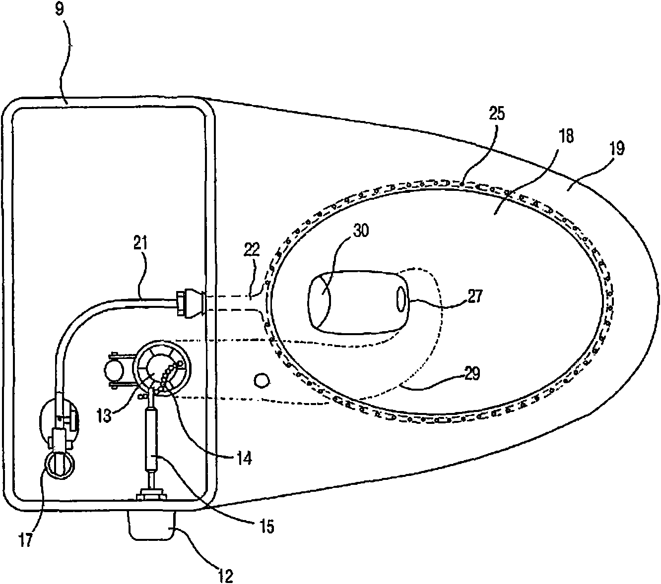 Toilet stool having supporting water tank for preventing overflowing