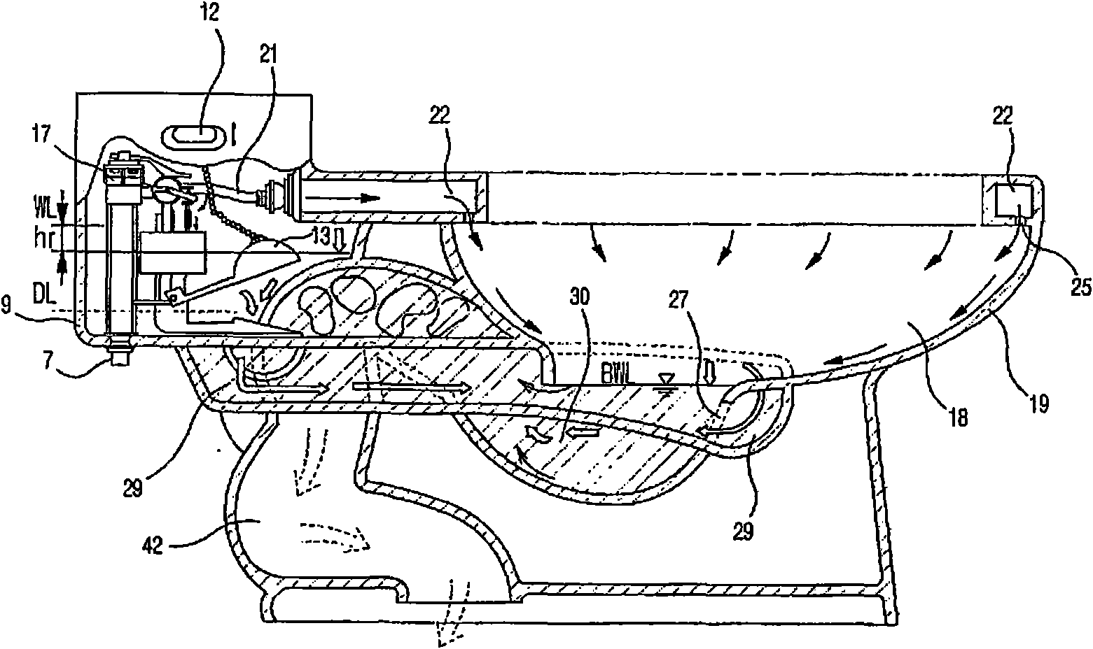 Toilet stool having supporting water tank for preventing overflowing