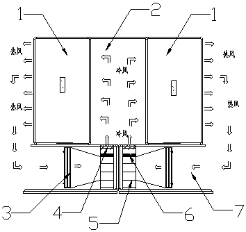 Multi-combined heat pipe cooling system with bottom type microchannel heat exchangers