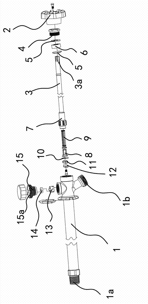 Through-wall antifreezing valve