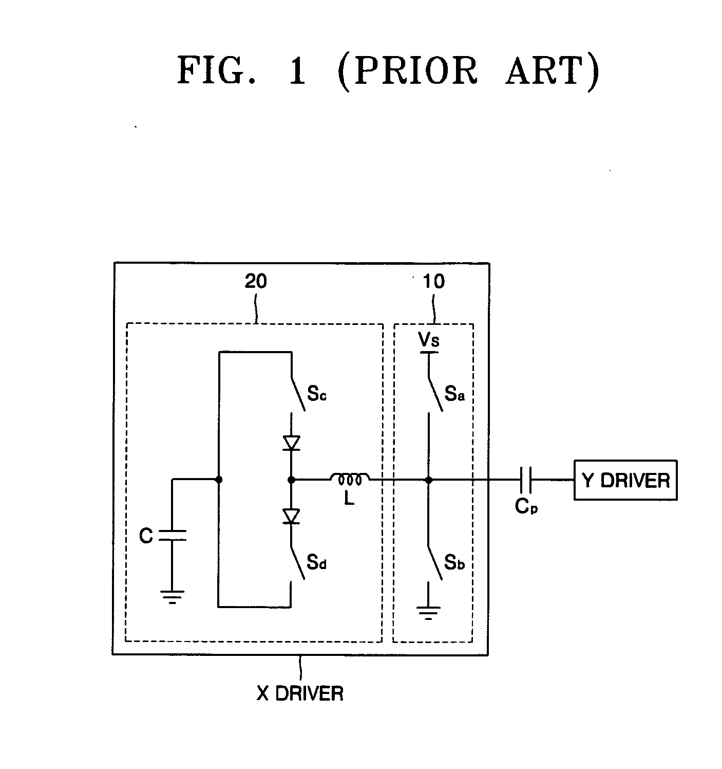 Apparatus for deriving a plasma display panel