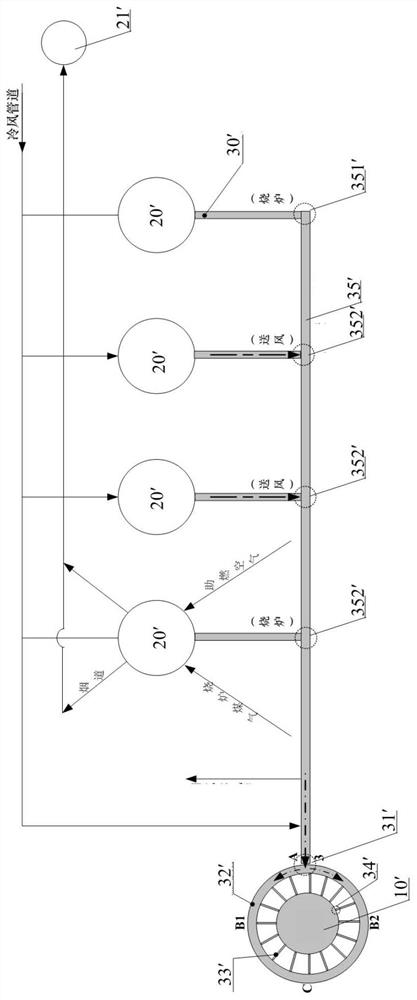 Blast furnace continuous blast system without damping down after damage and continuous blast method