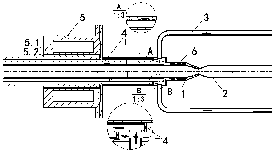 A refrigerant transmission sealing structure for superconducting motor