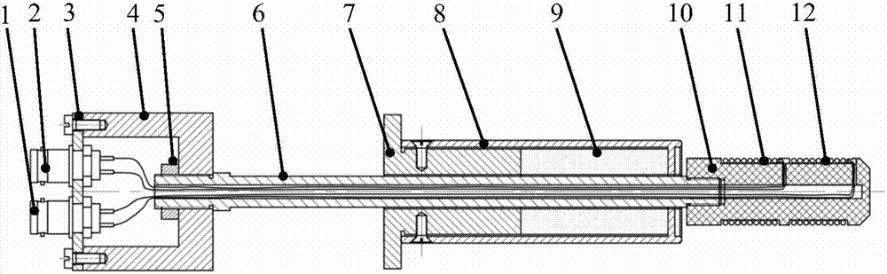 Detection sensor based on magnetostriction guide waves, detection system and application