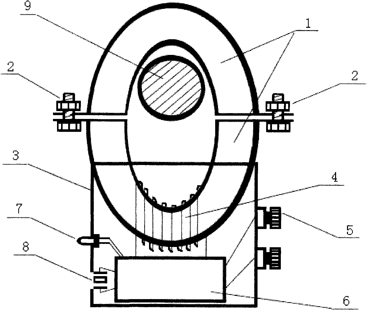 Passive audible and visual alarm temperature indicating device