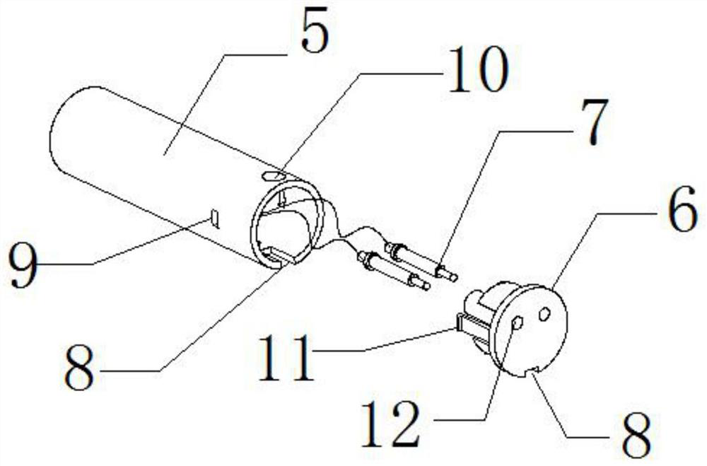 Supporting rod electricity taking fixing device suitable for wall surfaces with different thicknesses