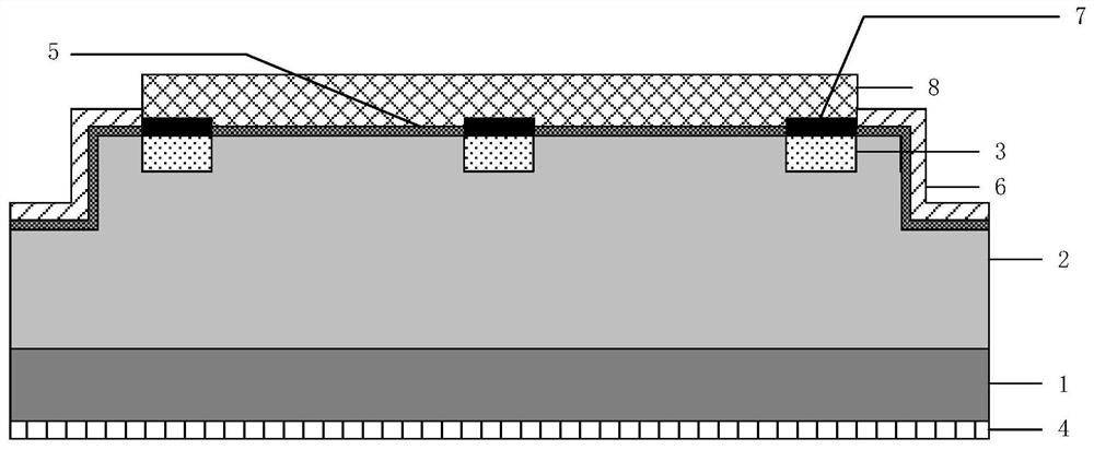 Planar PiN-type beta irradiation battery with passivation layer surface field and preparation method of planar PiN-type beta irradiation battery