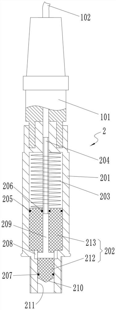 Positive-pressure tube sealing connector and blood sampling remaining needle