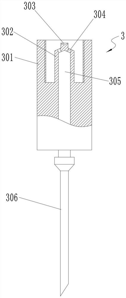 Positive-pressure tube sealing connector and blood sampling remaining needle