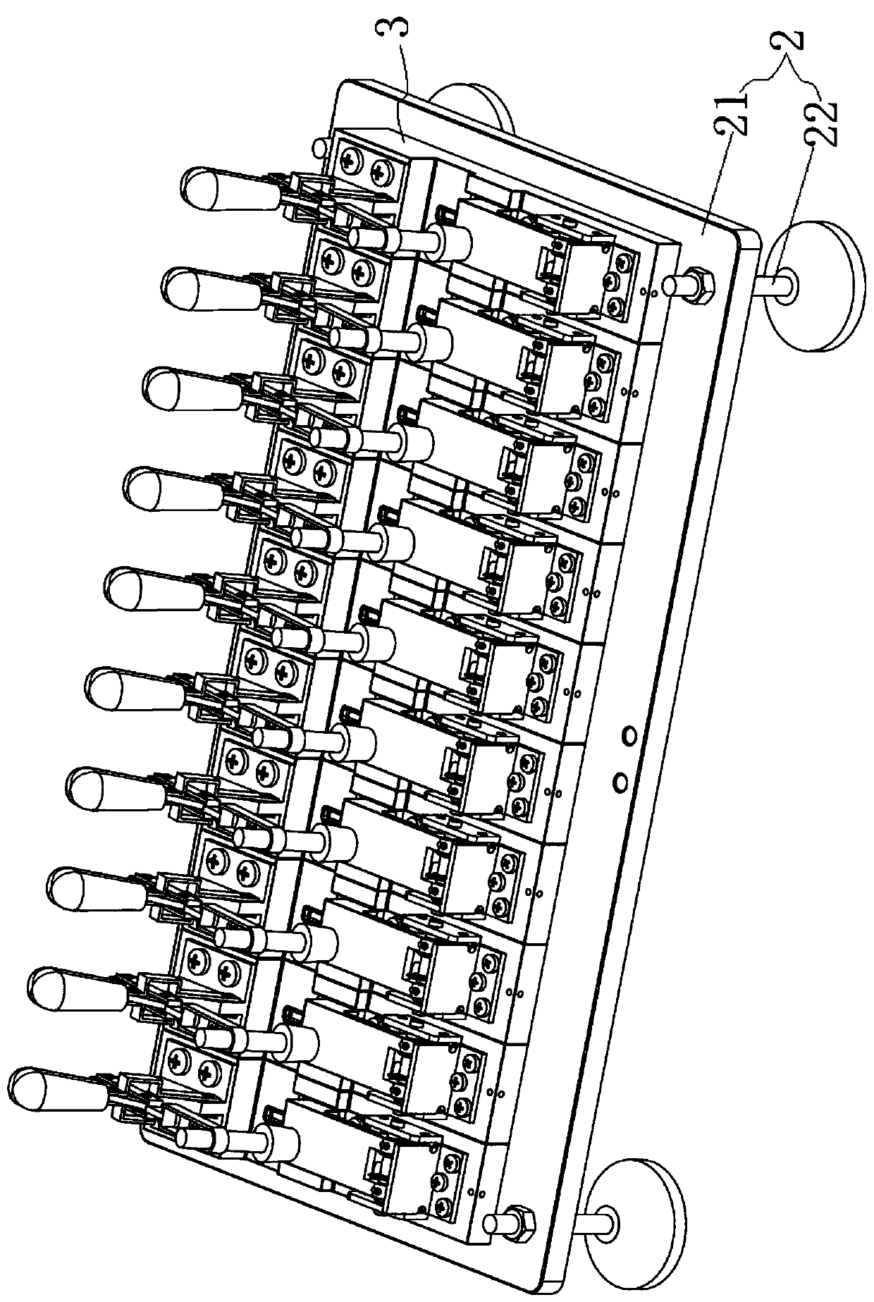 Resistance value testing device applied to thermistor testing