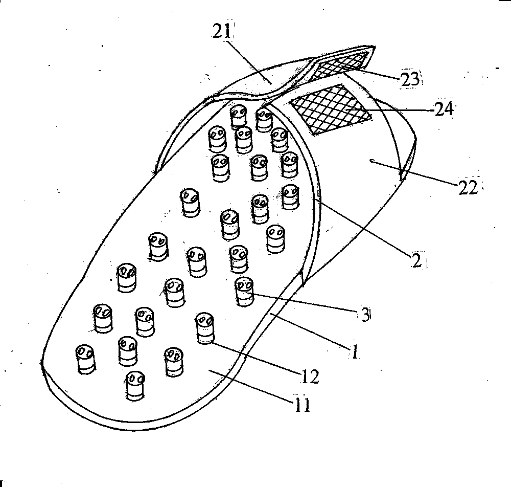 Rotary massaging slippers