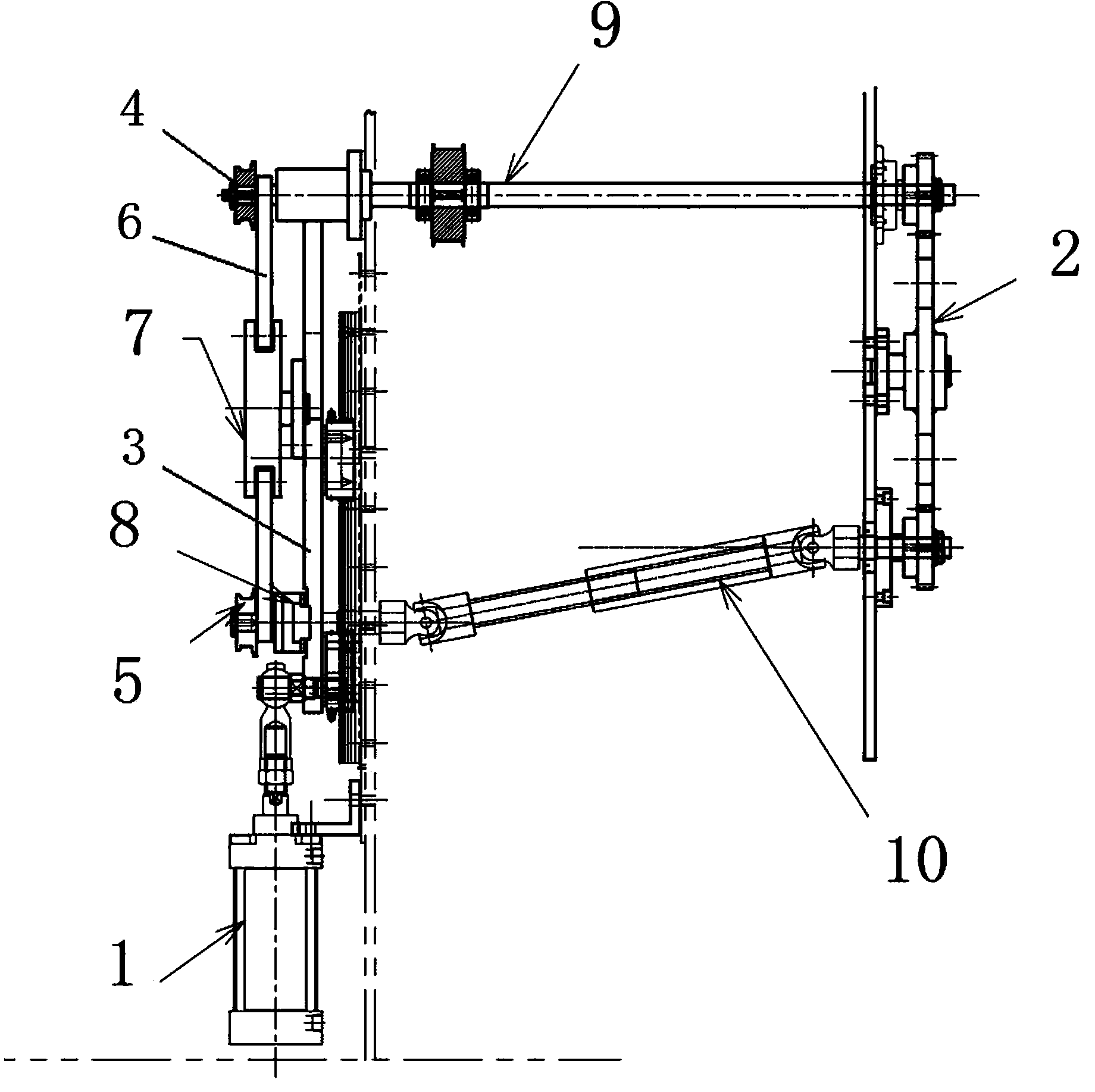 Roller expansion and shrinkage device