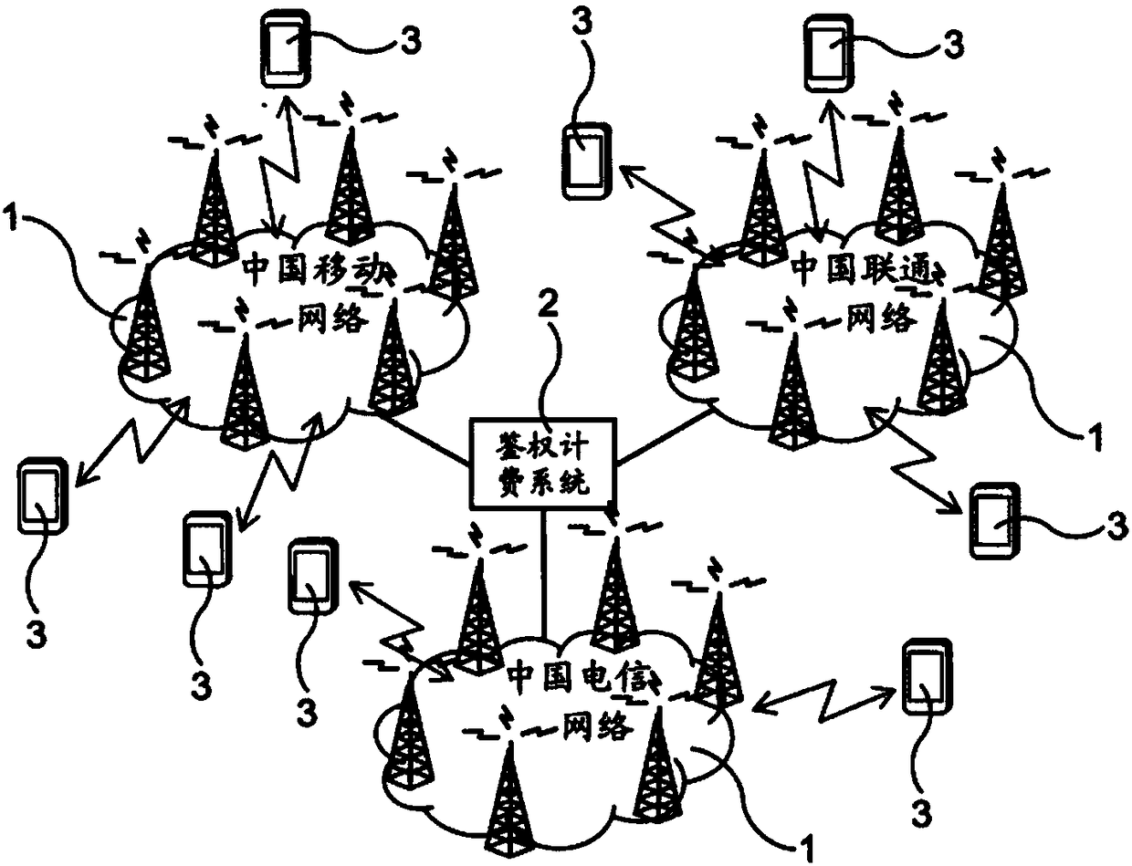 Virtual network adopting roaming access way based on mobile communication