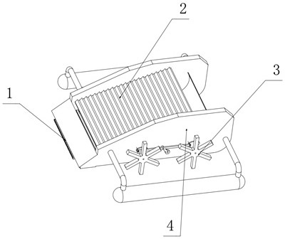 Water surface rooted aquatic plant cutting and collecting device