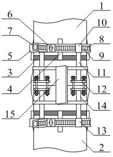 Novel stainless steel self-locking drainage tube joint fixing device