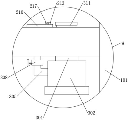 Building waste crushing device with dust removal function