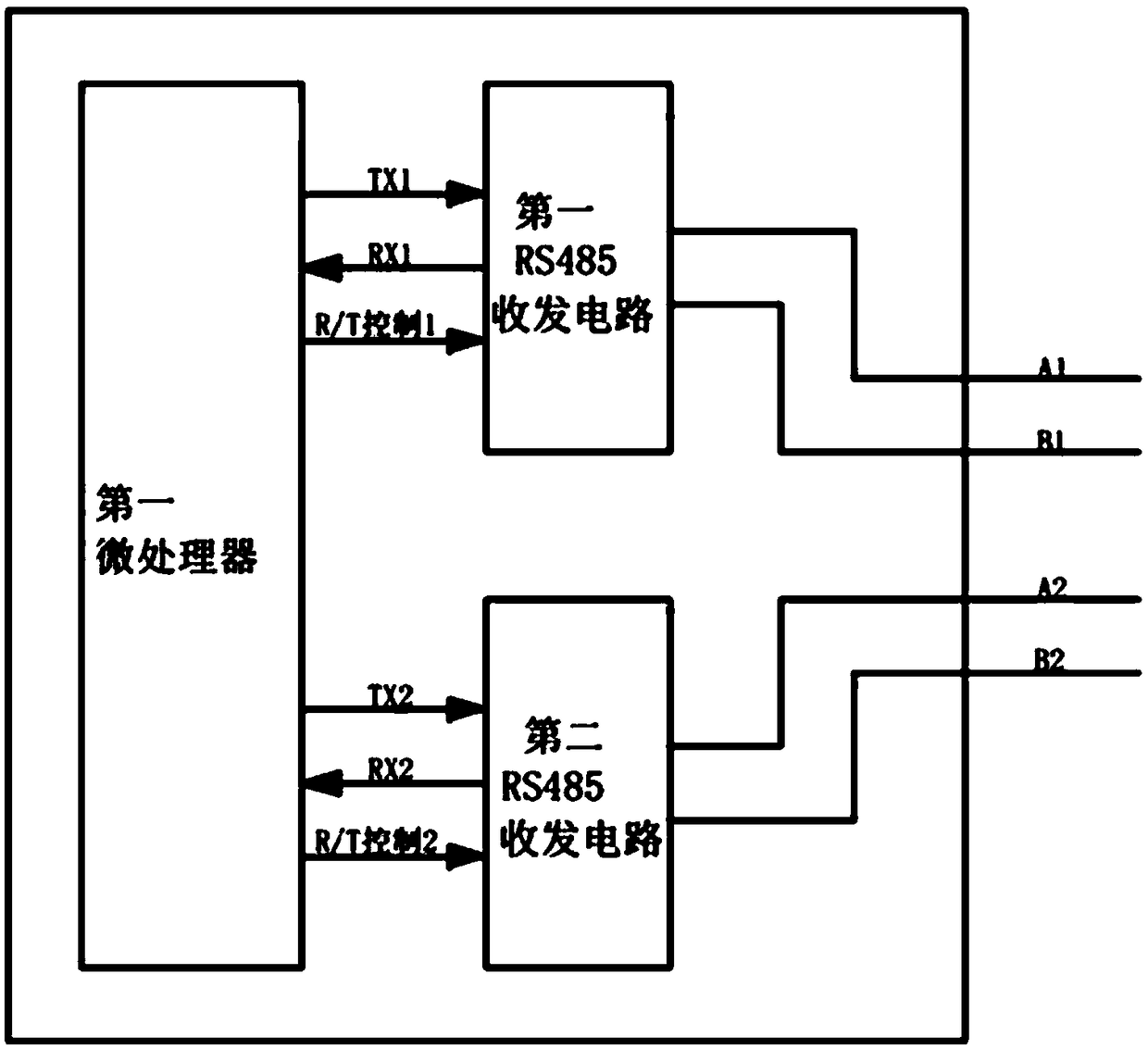 Circuit and method for automatically detecting RS485 communication failure