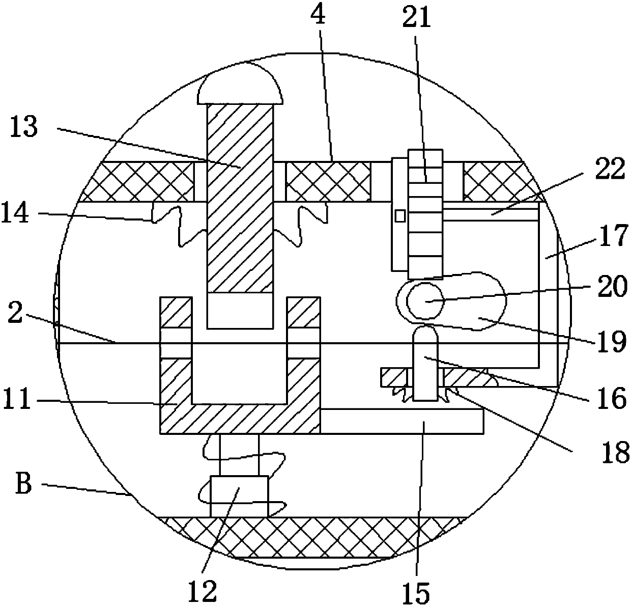 Cable take-up device for trowelling machine