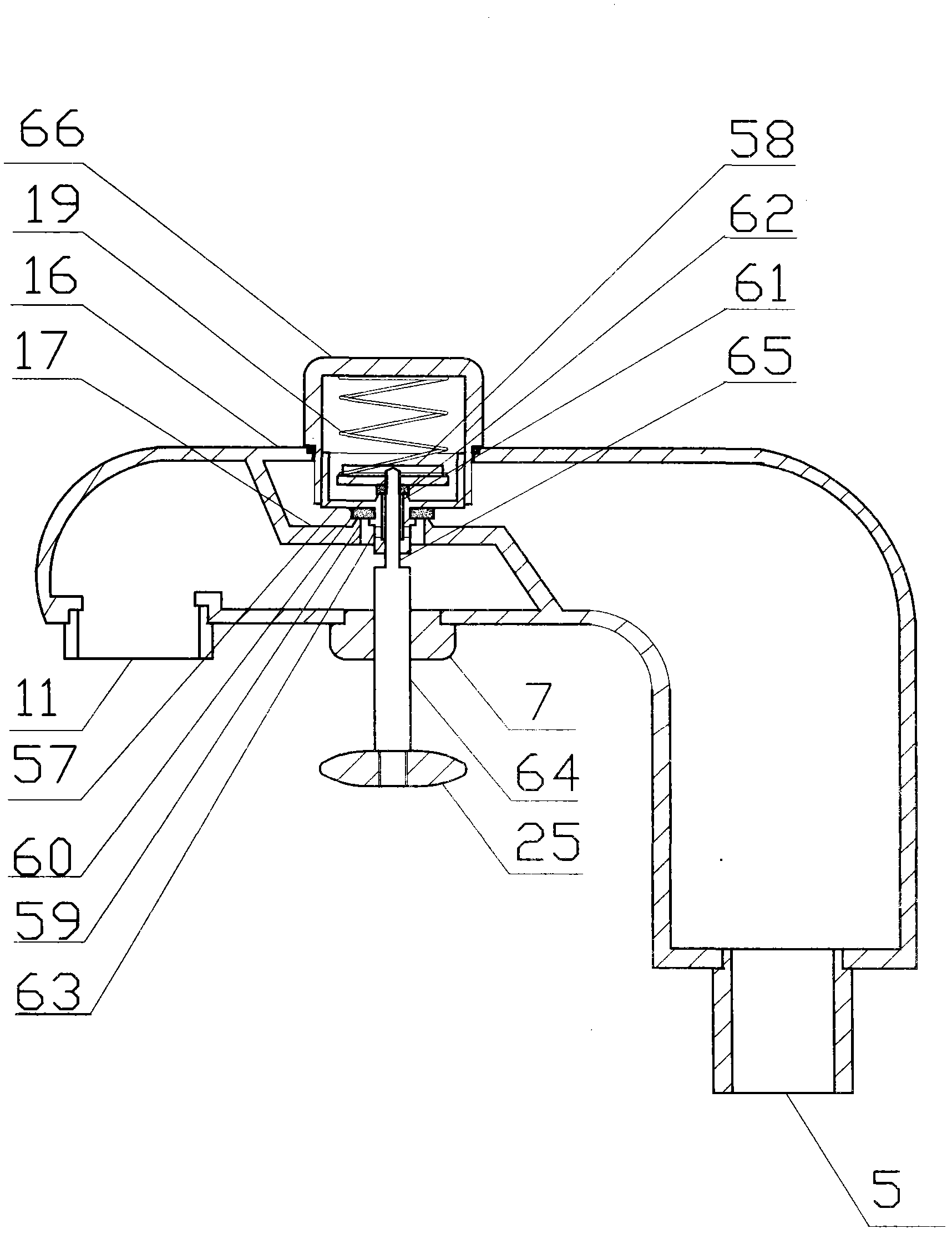 Automatic water-saving faucet