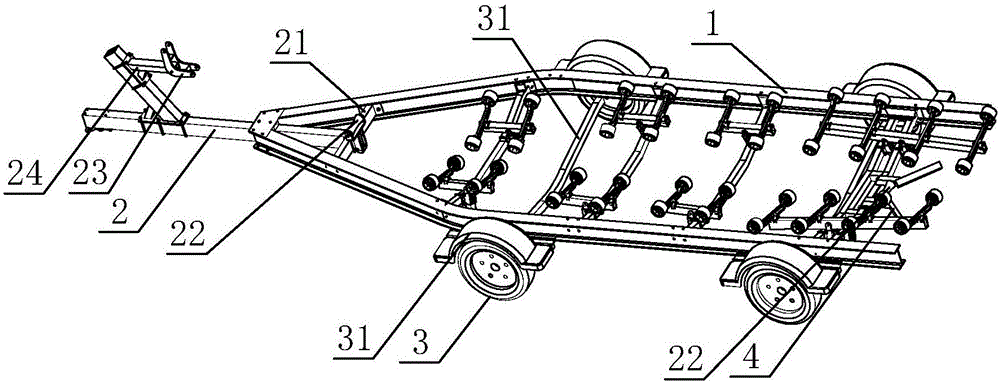 Boat trailer with high weather resistance