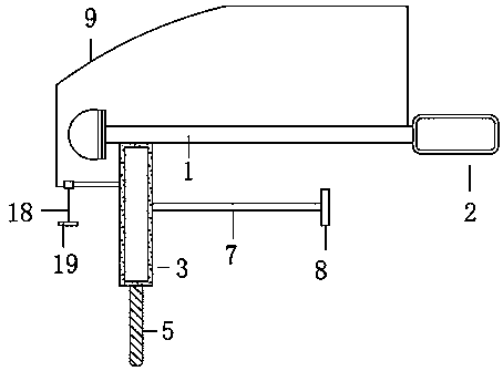 Portable depth measuring device for hydraulic engineering